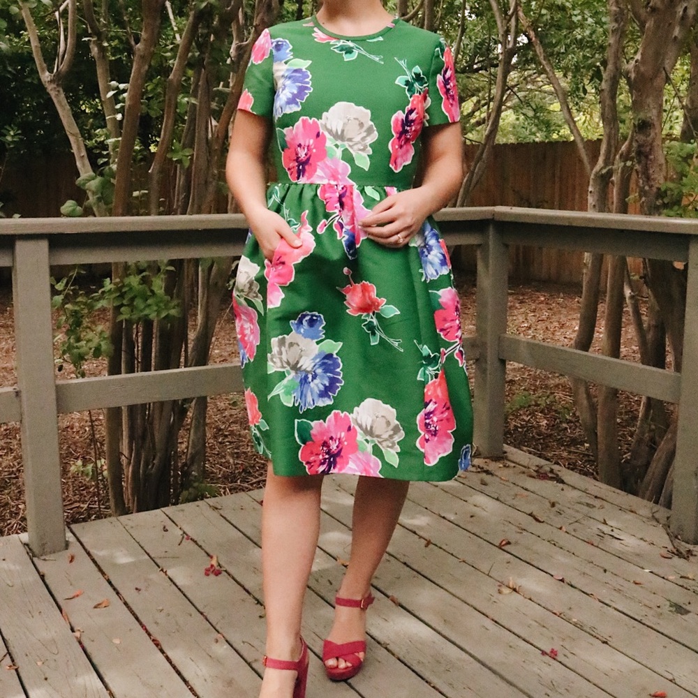 Kate Spade Floral Key-hole Back Dress